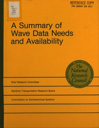 Cover Image: Summary of Wave Data Needs and Availability