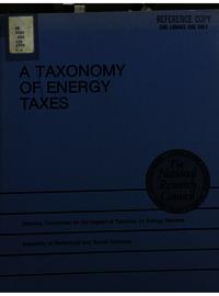 Cover Image: Taxonomy of Energy Taxes