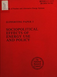Sociopolitical Effects of Energy Use and Policy: Supporting Paper 5