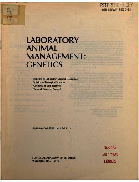 Laboratory Animal Management: Genetics