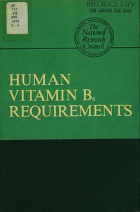 Human Vitamin B6 Requirements: Proceedings of a Workshop