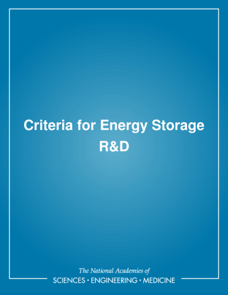 Cover: Criteria for Energy Storage R&D