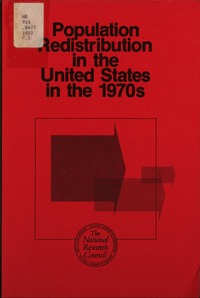 Cover Image: Population Redistribution in the United States in the 1970s
