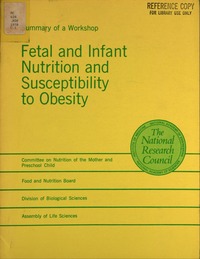 Cover Image: Fetal and Infant Nutrition and Susceptibility to Obesity