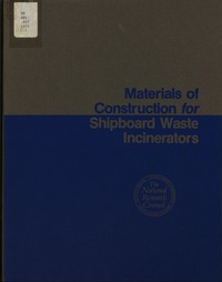 Cover Image: Materials of Construction for Shipboard Waste Incinerators: 