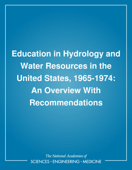 Cover: Education in Hydrology and Water Resources in the United States, 1965-1974: An Overview With Recommendations