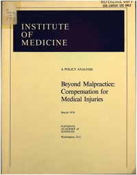 Cover Image: Beyond Malpractice
