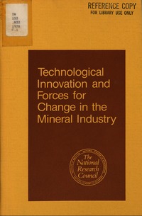 Cover Image: Technological Innovation and Forces for Change in the Mineral Industry