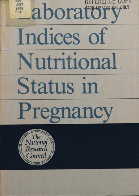 Cover: Laboratory Indices of Nutritional Status in Pregnancy