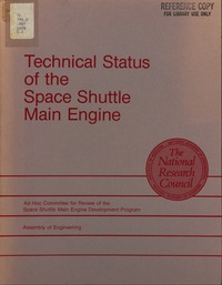 Cover Image: Technical Status of the Space Shuttle Main Engine
