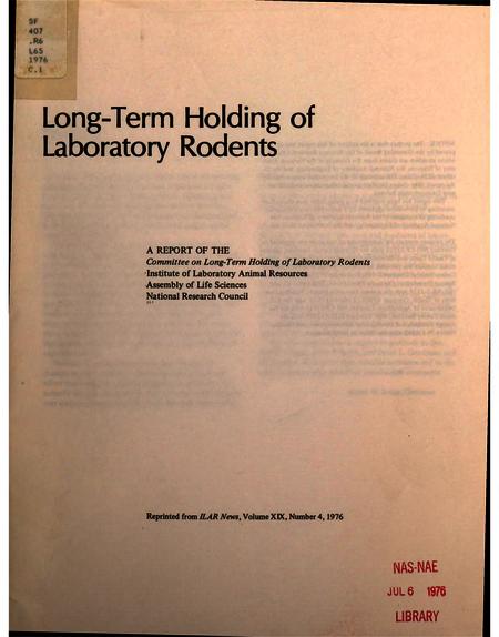 Long-Term Holding of Laboratory Rodents
