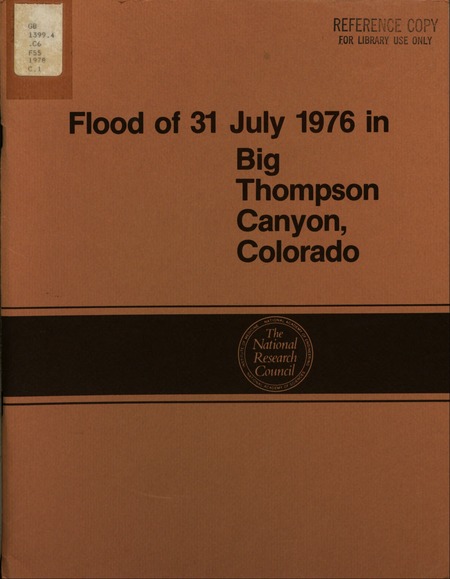 Flood of 31 July 1976 in Big Thompson Canyon, Colorado