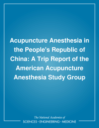 Cover Image: Acupuncture Anesthesia in the People's Republic of China