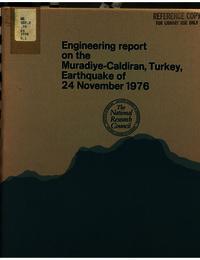 Cover Image: Engineering Report on the Muradiye-Caldiran, Turkey, Earthquake of 24 November 1976
