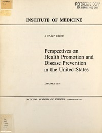 Cover Image: Perspectives on Health Promotion and Disease Prevention in the United States