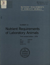 Cover Image: Nutrient Requirements of Laboratory Animals