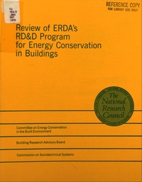 Cover Image: Review of ERDA's RD&D Program for Energy Conservation in Buildings