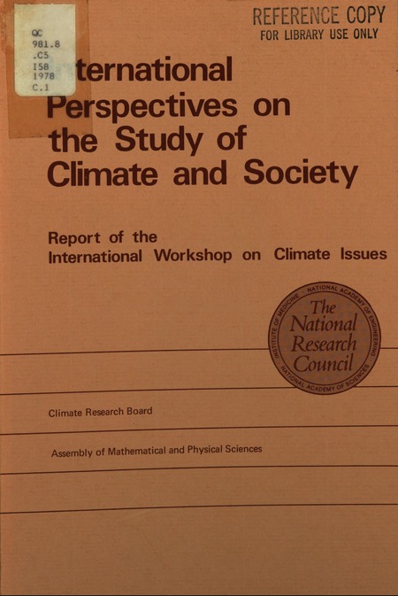 International Perspectives on the Study of Climate and Society: Report of the International Workshop on Climate Issues