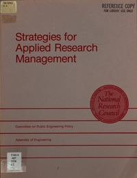 Cover Image: Strategies for Applied Research Management