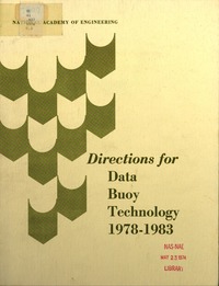 Cover Image: Directions for Data Buoy Technology, 1978-1983