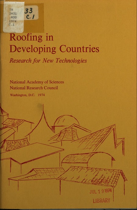 Cover: Roofing in Developing Countries: Research for New Technologies