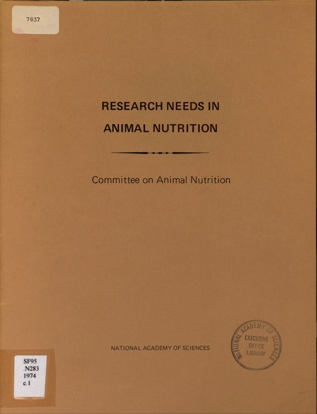 Research Needs in Animal Nutrition