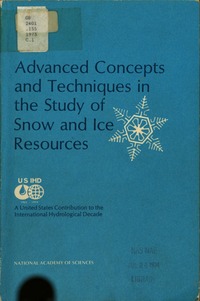 Cover Image: Advanced Concepts and Techniques in the Study of Snow and Ice Resources