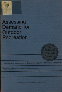 Cover Image: Assessing Demand for Outdoor Recreation