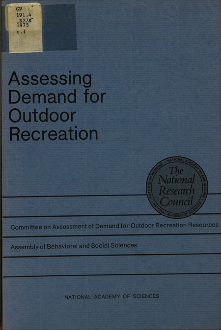 Assessing Demand for Outdoor Recreation
