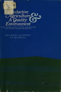 Cover Image: Productive Agriculture and a Quality Environment