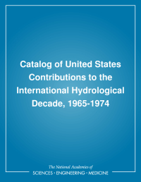 Cover Image:Catalog of United States Contributions to the International Hydrological Decade, 1965-1974