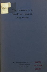 Cover Image: The University in a World in Transition