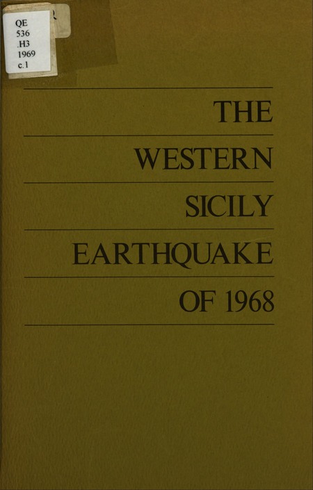 Western Sicily Earthquake of 1968