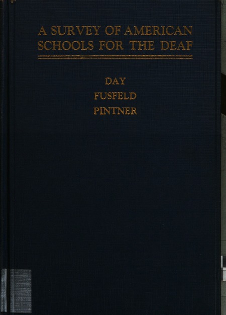 Survey of American Schools for the Deaf, 1924-1925
