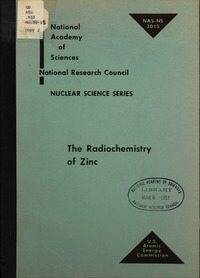 Cover Image: Radiochemistry of Zinc