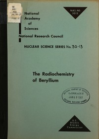 Radiochemistry of Beryllium