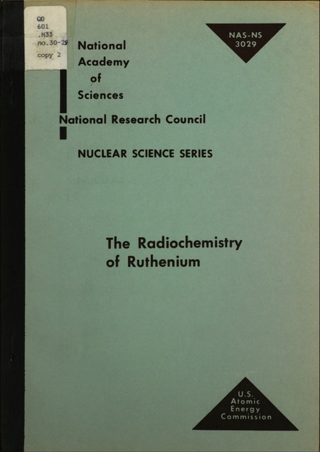 The Radiochemistry of Ruthenium