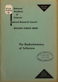 The Radiochemistry of Tellurium