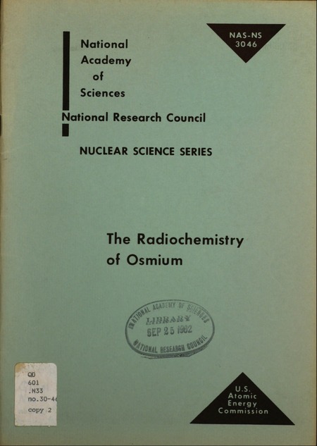 The Radiochemistry of Osmium