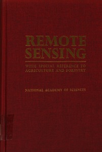 Cover Image: Remote Sensing With Special Reference to Agriculture and Forestry