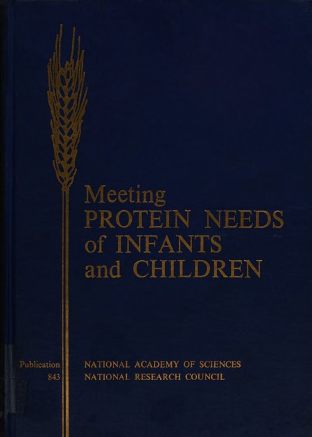 Cover: Progress in Meeting Protein Needs of Infants and Preschool Children: Proceedings of an International Conference