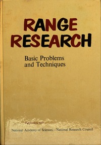 Cover Image:Basic Problems and Techniques in Range Research