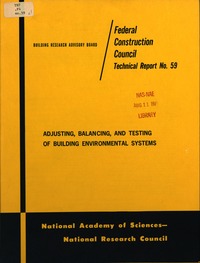 Cover Image: Adjusting, Balancing, and Testing of Building Environmental Systems