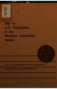 Cover Image: Plan for U.S. Participation in the Monsoon Experiment (MONEX)