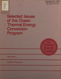 Cover Image:Selected Issues of the Ocean Thermal Energy Conversion Program