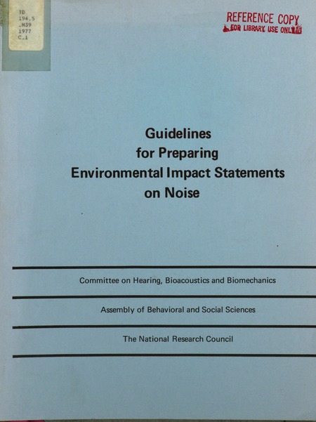 Guidelines for Preparing Environmental Impact Statements on Noise
