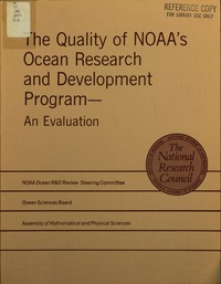 The Quality of NOAA's Ocean Research and Development Program: An Evaluation