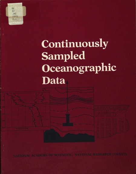 Cover: Continuously Sampled Oceanographic Data: Recommended Procedures for Acquisition, Storage, and Dissemination