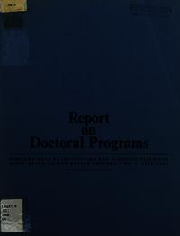 Cover Image: Report on Doctoral Programs