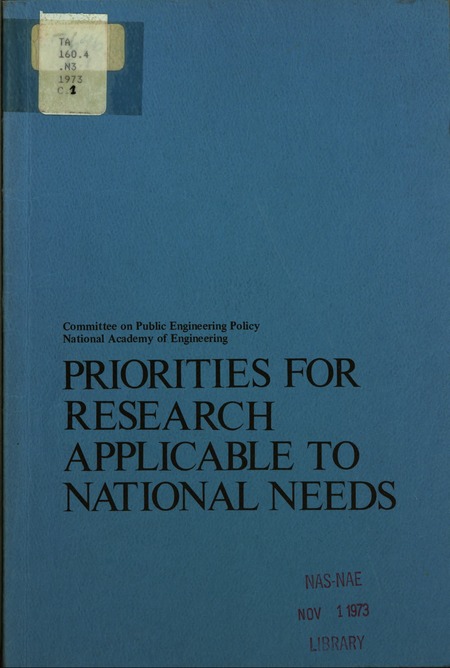 Priorities for Research Applicable to National Needs